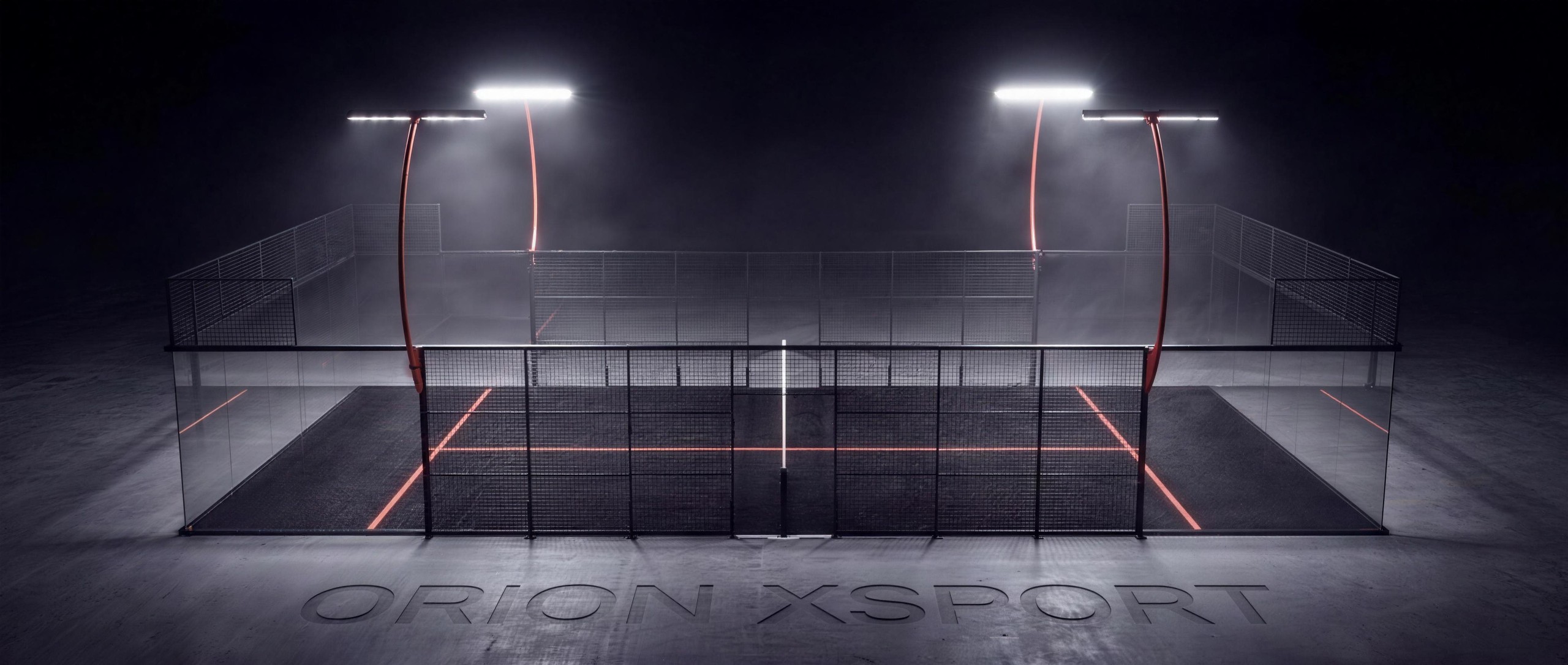 Cancha Superpanoramic Apex de Orion XSport, vidrio templado 12 mm, iluminación LED nocturna