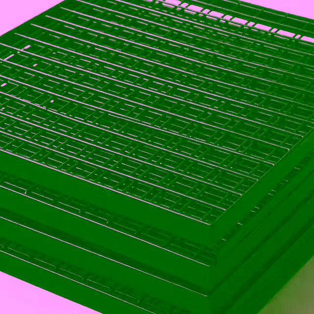 Paneles de malla de acero con doble capa de imprimación de polvo de cinc y polvo plástico en RAL 9017, apilados, para canchas de pádel Orion XSport. Fabricación directa de fábrica.
